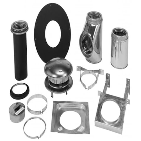 Selkirk Metalbestos Selkirk Metalbestos 6T-TWK 6 in. Complete Stove Thru Wall Kit 6T-TWK